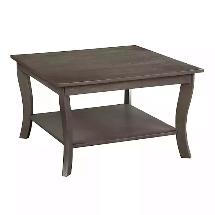 Kirklands Home Square wash Curved Legs Coffee Table Gray Clearance
