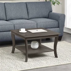 Kirklands Home Square wash Curved Legs Coffee Table Gray Clearance