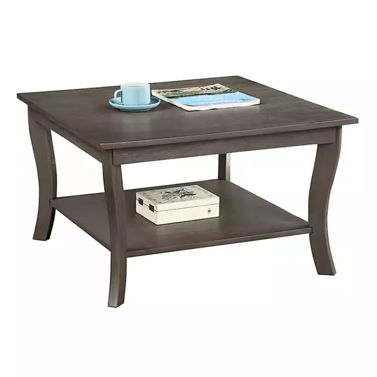Kirklands Home Square wash Curved Legs Coffee Table Gray Clearance