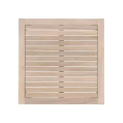 Kirklands Home Square Natural Wood Slatted Outdoor Coffee Table Tan