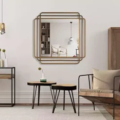 Kirklands Home Square Shayan Bronze Metal Wall Mirror Hot