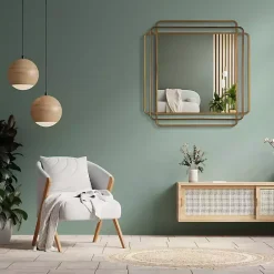 Kirklands Home Square Shayan Bronze Metal Wall Mirror Hot