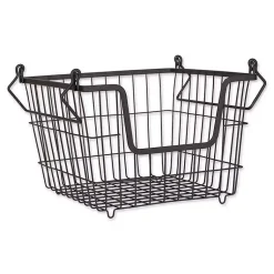 Kirklands Home Stackable Wire Kitchen Basket, 8 in. Black Hot