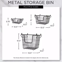 Kirklands Home Stackable Wire Kitchen Basket, 8 in. Black Hot