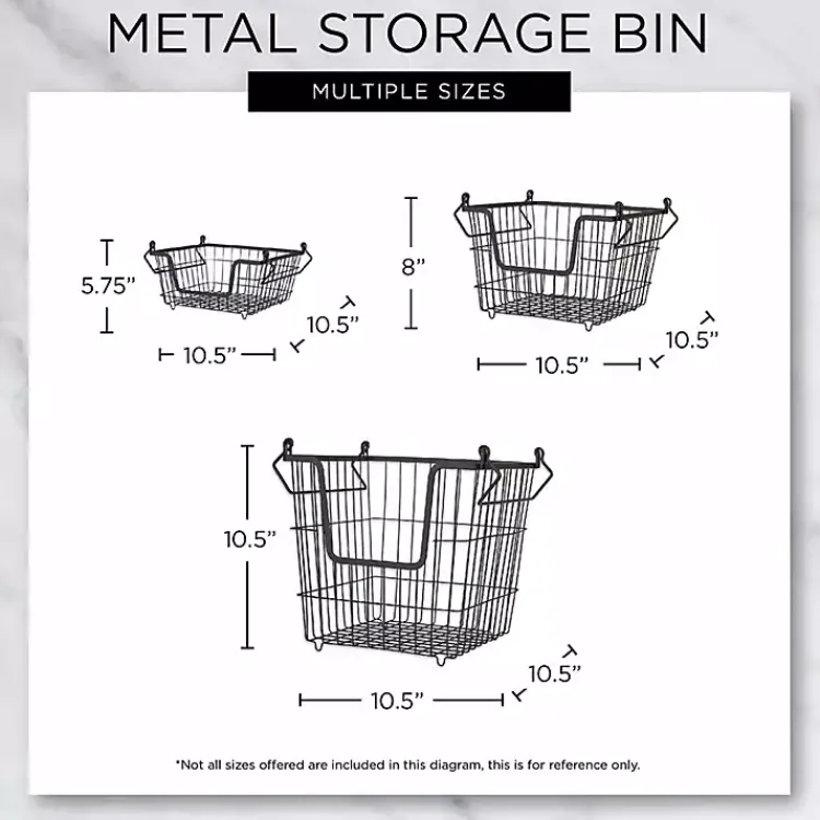 Kirklands Home Stackable Wire Kitchen Basket, 8 in. Black Hot