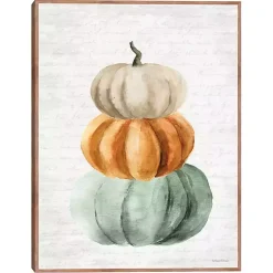 Fall>Kirklands Home Stacked Autumn Pumpkins Harvest Wall Plaque