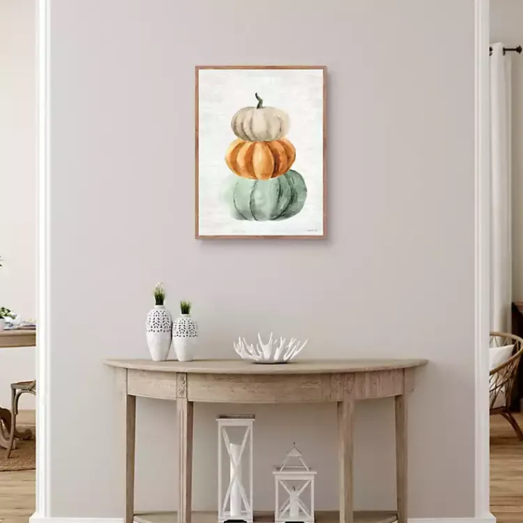 Fall>Kirklands Home Stacked Autumn Pumpkins Harvest Wall Plaque