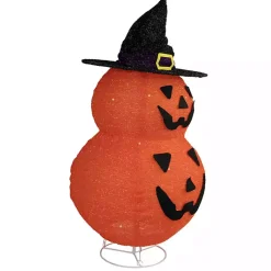 Halloween>Kirklands Home Stacked Jack O Lanterns Outdoor Halloween Décor Orange