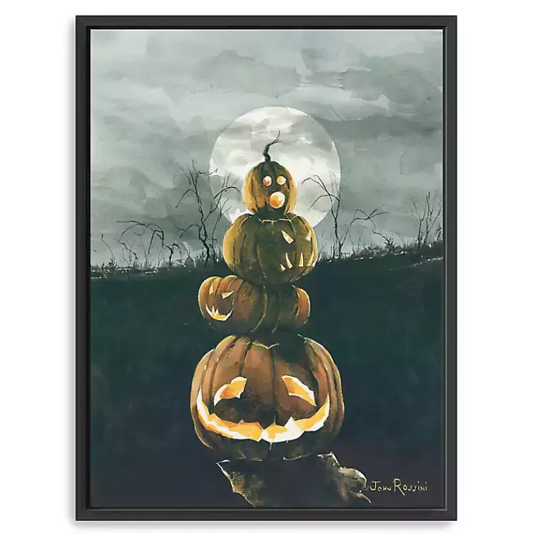 Halloween>Kirklands Home Stacked Jack O'Lanterns Giclee Canvas Art Print