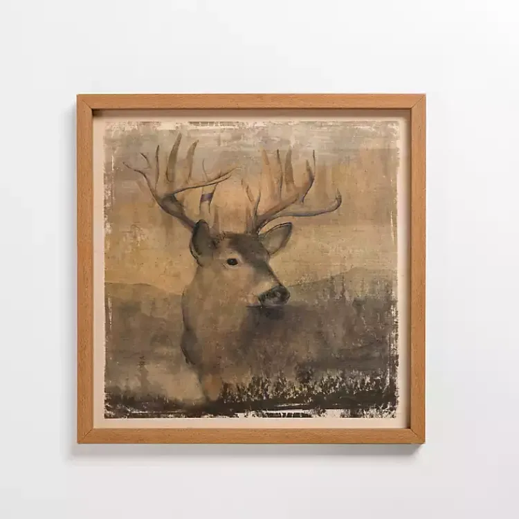 Kirklands Home Stag Cabin Friend Framed Art Print Brown Outlet