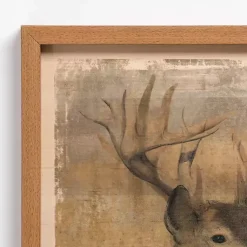 Kirklands Home Stag Cabin Friend Framed Art Print Brown Outlet
