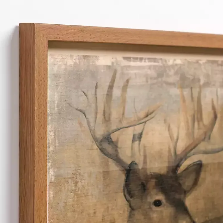 Kirklands Home Stag Cabin Friend Framed Art Print Brown Outlet