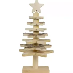 Christmas Decorations>Kirklands Home Star Cutout Wooden Tabletop Christmas Tree, 16 in. Tan