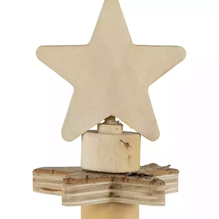 Christmas Decorations>Kirklands Home Star Cutout Wooden Tabletop Christmas Tree, 20 in. Tan