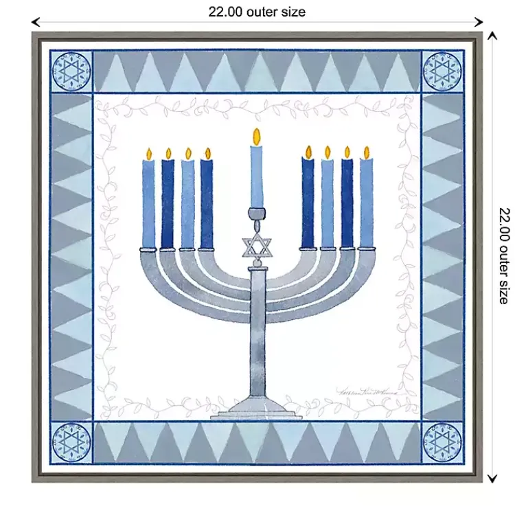 Hanukkah Decorations>Kirklands Home Star of David Menorah Hanukkah Wall Art