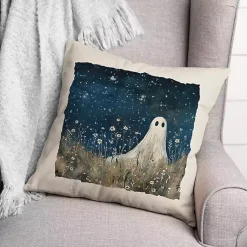 Halloween>Kirklands Home Stargazing Ghost Throw Pillow
