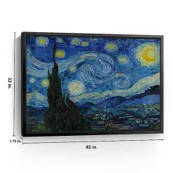 Kirklands Home Starry Night Framed Canvas Art Print, 32x42 Blue
