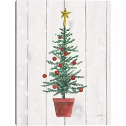 Christmas Art & Wall Decor>Kirklands Home Stars & Christmas Tree Canvas Art Print