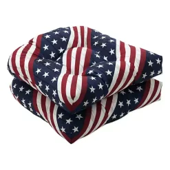 Kirklands Home Stars & Stripes Tufted Outdoor Cushions, Set of 2 Best
