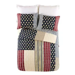 Kirklands Home Stars and Striped Patch 2-pc. Twin Quilt Set