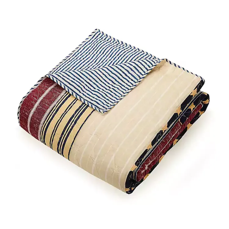 Kirklands Home Stars and Striped Patch 3-pc. Full/Queen Quilt Set Sale