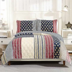 Kirklands Home Stars and Striped Patch 3-pc. King Quilt Set