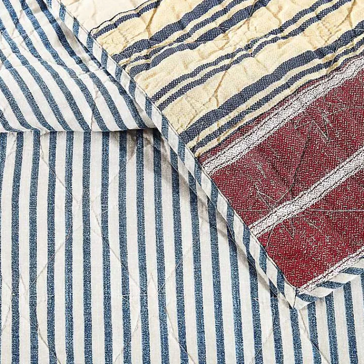 Kirklands Home Stars and Striped Patch 3-pc. King Quilt Set