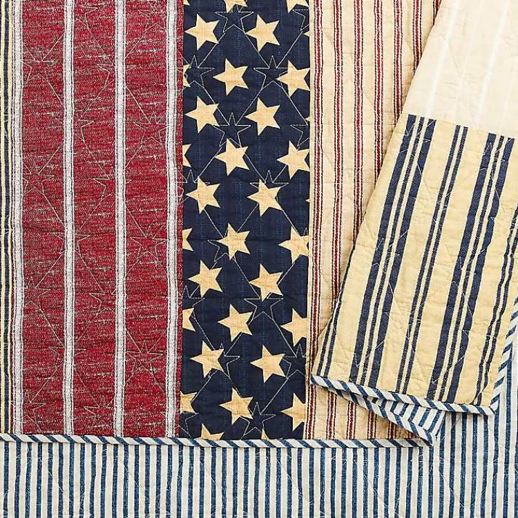 Kirklands Home Stars and Striped Patch 3-pc. King Quilt Set