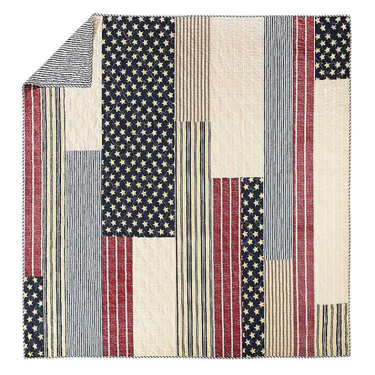 Kirklands Home Stars and Striped Patch 3-pc. King Quilt Set