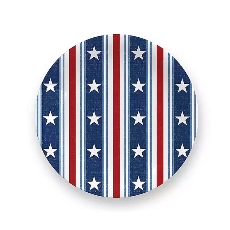 Kirklands Home Stars and Stripes 4-pc. Melamine Appetizer Plates New