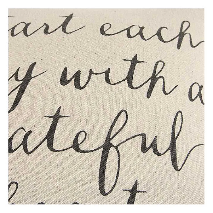 Pillows>Kirklands Home Start Each Day With A Grateful Heart Pillow
