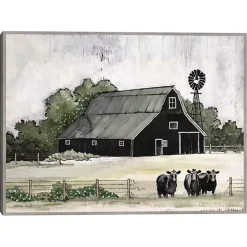 Kirklands Home Stay or Go Framed Canvas Art Print New