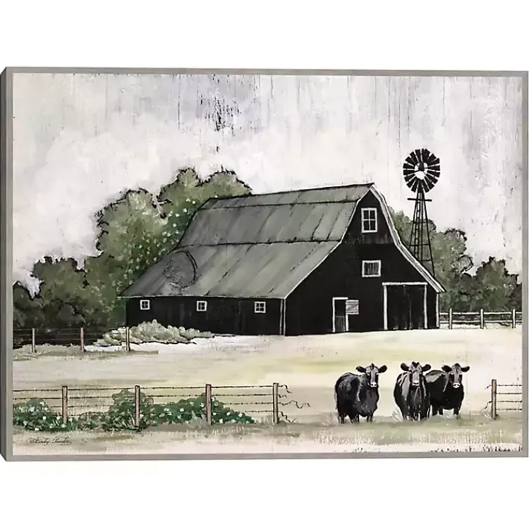 Kirklands Home Stay or Go Framed Canvas Art Print New