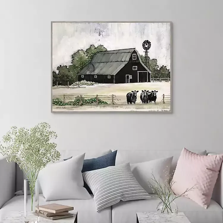 Kirklands Home Stay or Go Framed Canvas Art Print New