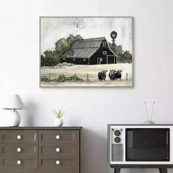 Kirklands Home Stay or Go Framed Canvas Art Print New