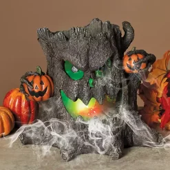 Halloween>Kirklands Home Steaming Haunted Tree Stump Multi