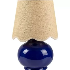 Kirklands Home Stella Diminuta Table Lamp with Woven Shade Blue Best
