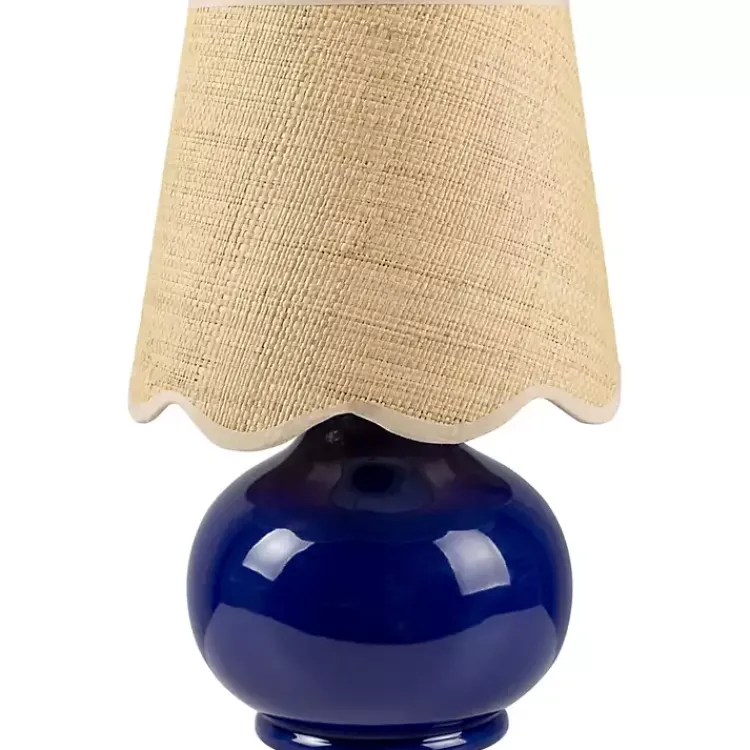 Kirklands Home Stella Diminuta Table Lamp with Woven Shade Blue Best