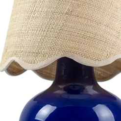 Kirklands Home Stella Diminuta Table Lamp with Woven Shade Blue Best