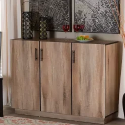 Kirklands Home Stella Contemporary Oak 3-Door Sideboard Sale