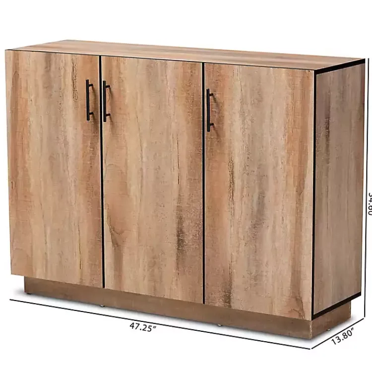 Kirklands Home Stella Contemporary Oak 3-Door Sideboard Sale