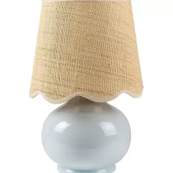 Kirklands Home Stella Light Diminuta Woven Shade Table Lamp Blue Online