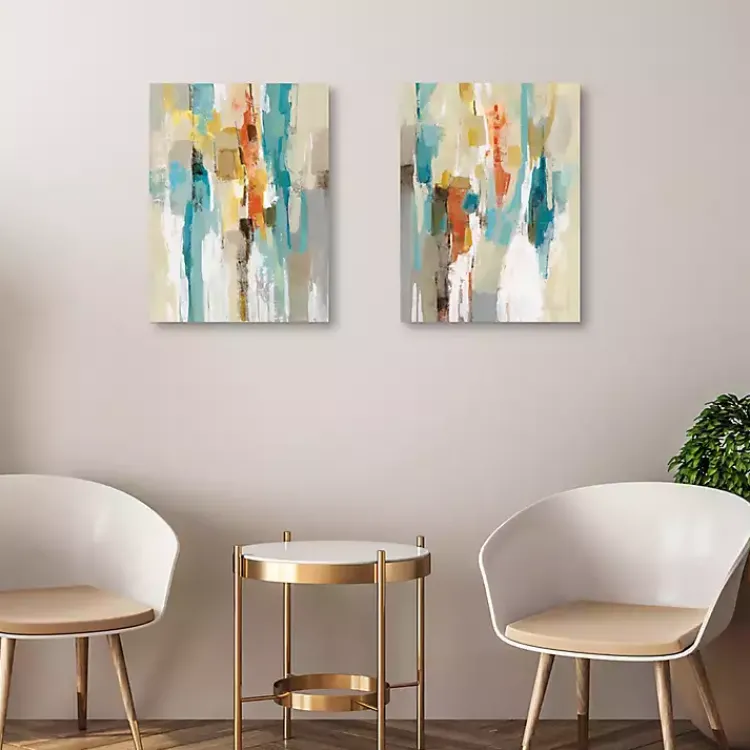 Kirklands Home Steps on Sand I & II Canvas Art Prints, Set of 2 Multi Clearance