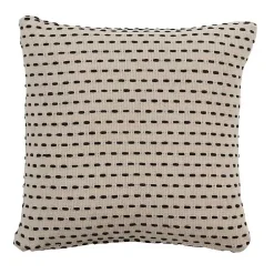 Pillows>Kirklands Home Stitch Line Cream Throw Pillow Ivory