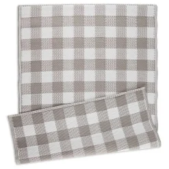 Kirklands Home Stone & White Buffalo Check Outdoor Area Rug, 4x6