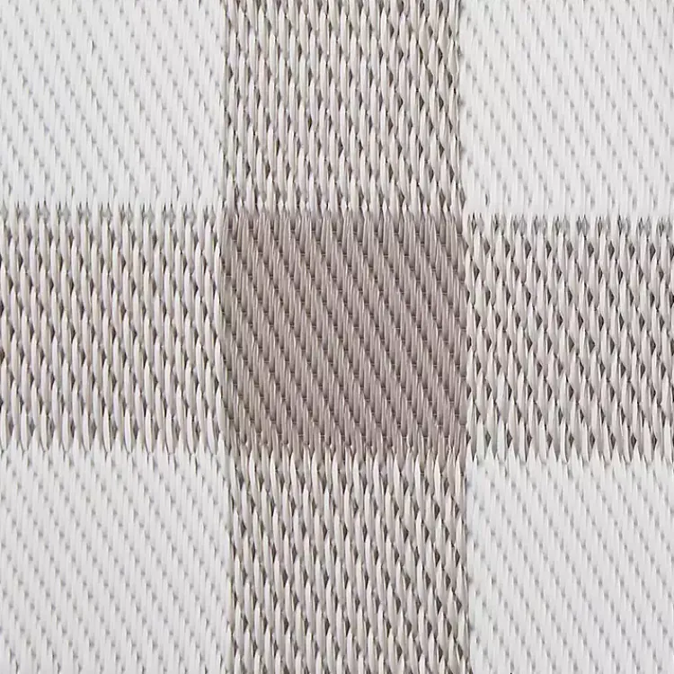 Kirklands Home Stone & White Buffalo Check Outdoor Area Rug, 4x6