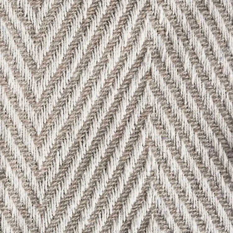 Blankets & Throws>Kirklands Home Stone Chevron and Fringe Throw Brown