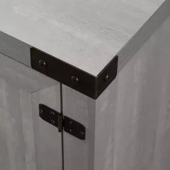 Kirklands Home Stone Barn Door TV Stand Gray Sale