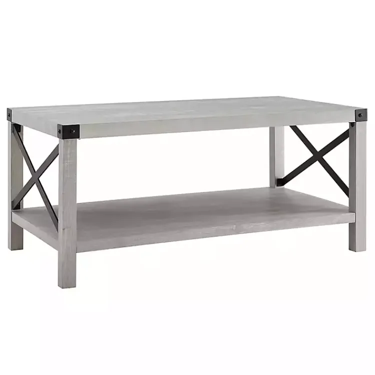 Kirklands Home Stone Modern Farmhouse Coffee Table Gray Hot