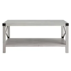 Kirklands Home Stone Modern Farmhouse Coffee Table Gray Hot